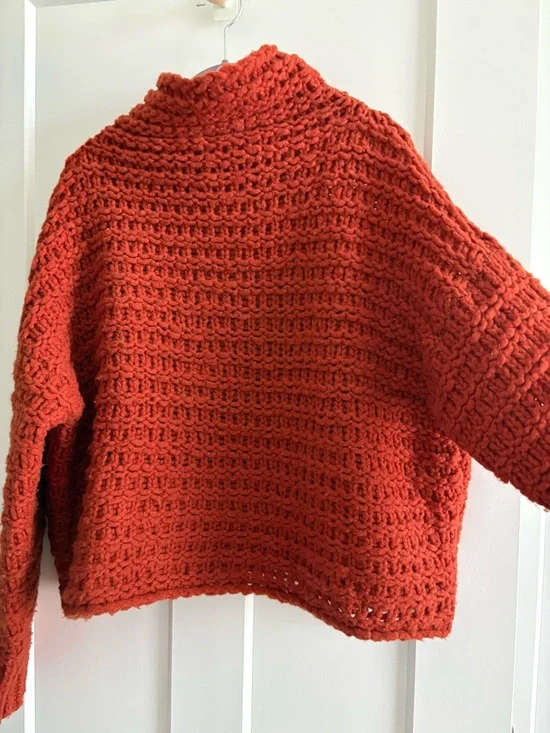 Free People Cozy Chunky Knit Women's Sweater - Rust - Picture 2 of 4